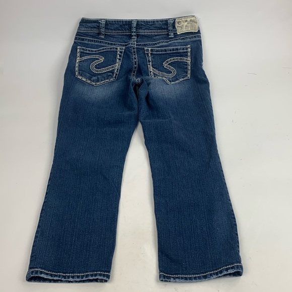 Silver Jeans Suki Capri Size 30 Medium wash denim Stretch Crop ankle style - Picture 1 of 15
